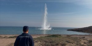 Bozcaada açıklarında bulunan mayın imha edildi