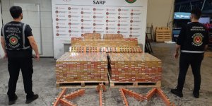 Sarp'ta 27 bin paket gümrük kaçağı elektronik sigara kartuşu ele geçirildi