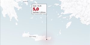Ege Denizi'nde 5 büyüklüğünde deprem