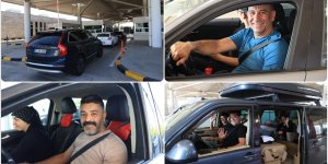 Gurbetçiler Türkiye'ye giriş yapmanın mutluluğunu yaşıyor