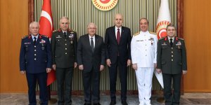TBMM Başkanı Kurtulmuş, Milli Savunma Bakanı Güler ve TSK komuta kademesini kabul etti