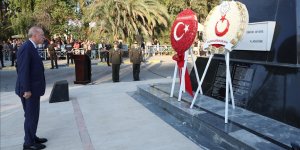 CUMHURBAŞKANI ERDOĞAN, KKTC'DE ATATÜRK ANITI'NA ÇELENK SUNDU