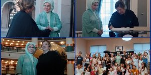 Emine Erdoğan, Gürcistan Cumhurbaşkanı Kavelashvili'nin eşi ile görüşmesine ilişkin video paylaştı