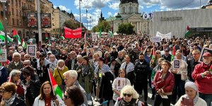İSVEÇ'TE İSRAİL'İN GAZZE'YE YÖNELİK İŞGAL PLANI PROTESTO EDİLDİ