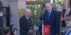 CUMHURBAŞKANI ERDOĞAN, MHP GENEL BAŞKANI BAHÇELİ'Yİ ZİYARET ETTİ