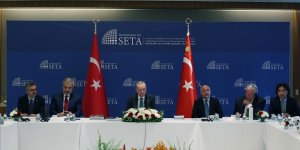 CUMHURBAŞKANI ERDOĞAN, ABD'Lİ DÜŞÜNCE KURULUŞU TEMSİLCİLERİYLE BİR ARAYA GELDİ