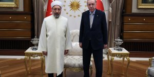 CUMHURBAŞKANI ERDOĞAN, DİYANET İŞLERİ BAŞKANI ARPAGUŞ'U KABUL ETTİ