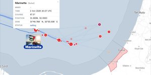 KÜRESEL SUMUD FİLOSU'NDAKİ "MARİNETTE" GEMİSİ YOLA DEVAM EDİYOR