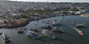 DENİZCİLER, KÜRESEL SUMUD FİLOSU'NA DESTEK İÇİN KARADENİZ'E AÇILDILAR