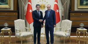 ERDOĞAN, IRAK KÜRT BÖLGESEL YÖNETİMİ BAŞKANI BARZANİ'Yİ KABUL ETTİ