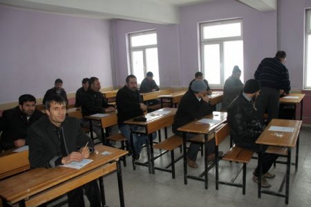 133 inşaat işçisi sınava tabi tutuldu