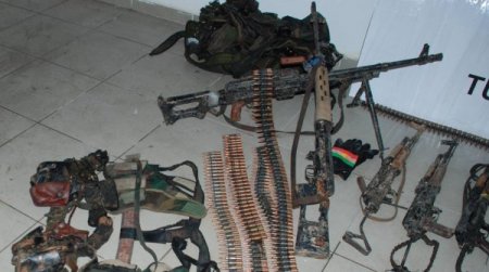 14 teröristin öldürüldüğü gün ele geçirilen mühimmatın fotoğrafları dağıtıldı