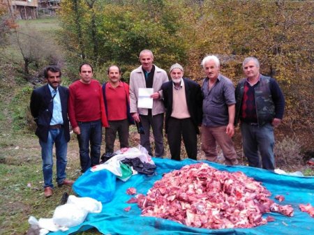 150 yıllık gelenek sayesinde köyde her eve et giriyor