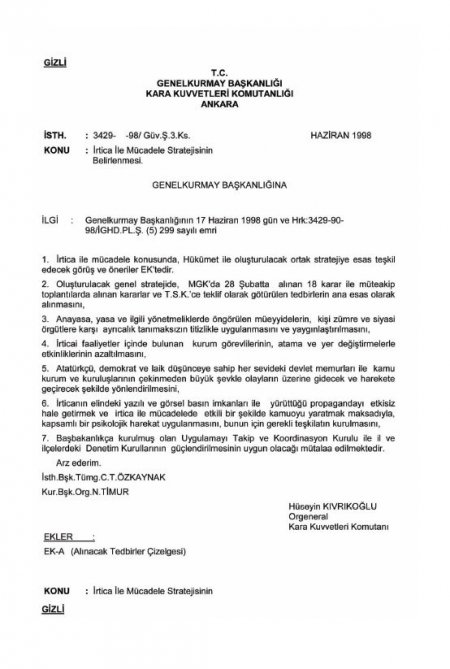 28 Şubat'ın 'Sivil Batı Çalışma Grubu' ortaya çıktı
