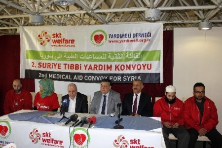 2'inci tıbbi yardım konvoyu Suriye’ye geçti