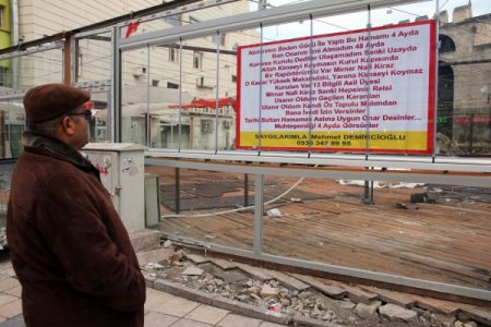 '4 ayda yapılan tarihi hamama 48 ayda onarım izni alamadı'