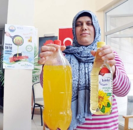 5 litre atık yağa, 1 litre ayçiçek yağı hediye