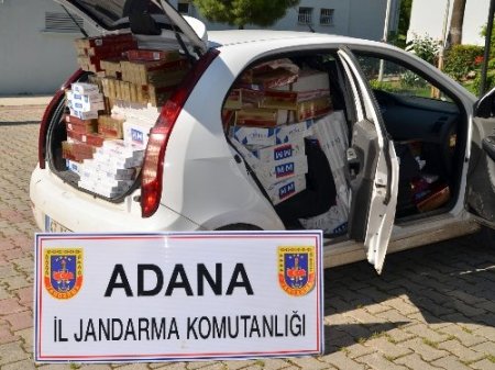 Adana'da 188 bin paket çak sigara ve 38 kilo esrar ele geçirildi