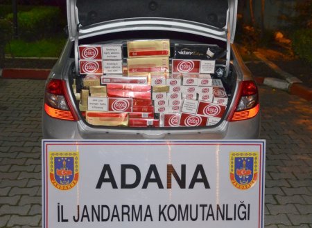 Adana'da 21 bin paket kaçak sigara ve 2 kilo esrar ele geçirildi