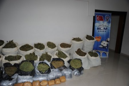 Adana'da 282 kilogram esrar ele geçirildi