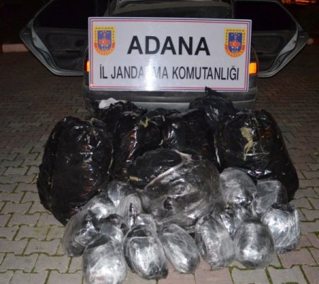 Adana'da 96 kilogram esrar ele geçirildi