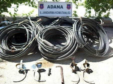 Adana'da bir yılda 10 bin metre elektrik ve telefon kablosu çalındı