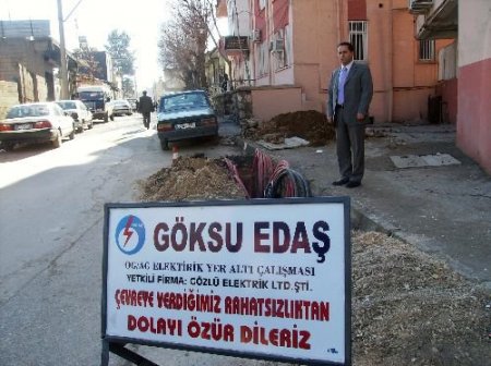 Adıyaman'da Elektrik Hatları Yer Altına Alınıyor