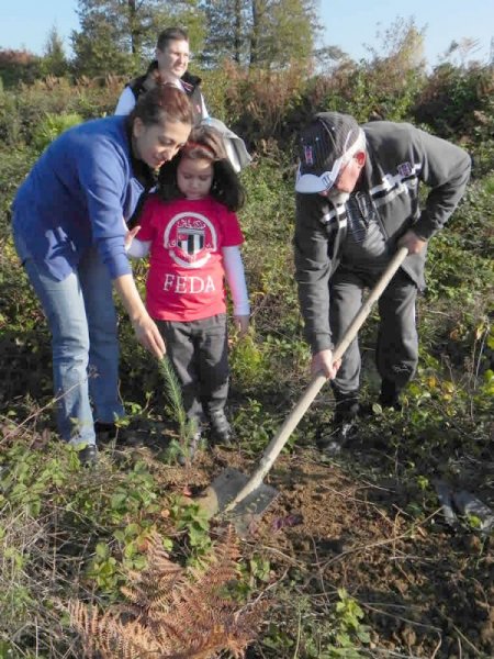 Ağaç yaşken eğilir dediler, çocuklarıyla fidan diktiler