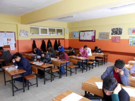 Akçakale'de Feza Dershanesi'nden YGS provası