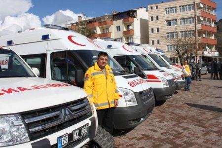 Aksaray'da 112’ye 4 yeni ambulans