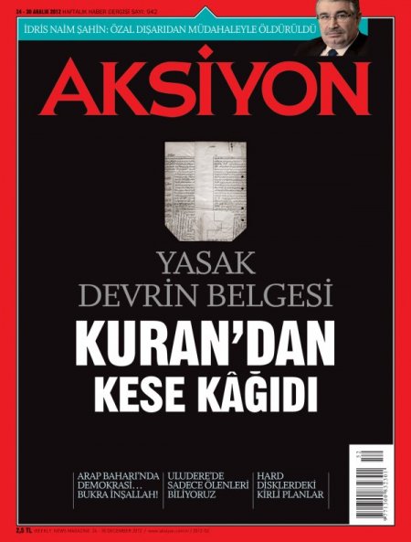 Aksiyon, bir efsanenin belgesini buldu: Kese kağıdı yapılan Kur’an sayfaları