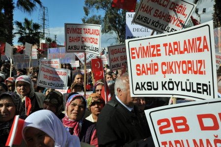 Aksu'da 2B mitingi düzenlendi