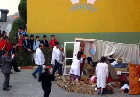 Alanya Özel Ufuk İlköğretim Okulu'nda Deprem Tatbikatı