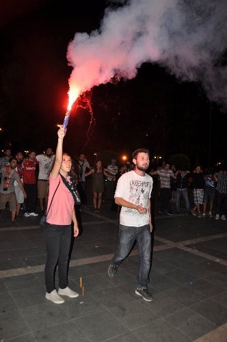 Alanya'da sabahlara kadar eylem sürdü