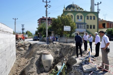 Alaplı Belediye Başkanı Çimenoğlu, köprü inşaatında incelemelerde bulundu