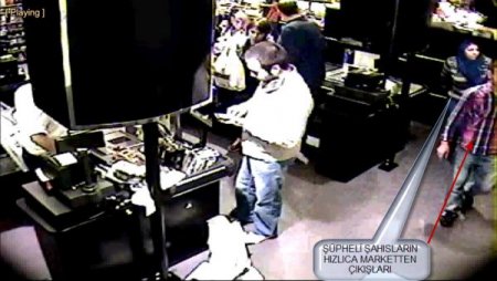 Alışveriş merkezlerinden hırsızlık güvenlik kamerasında