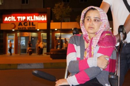 Alkollü kocanın yaraladığı kadın hastaneye kaldırıldı