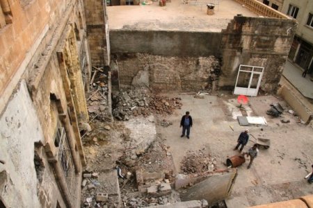 Almanların Mardin'de karargâh olarak kullandığı tarihi konak gün yüzüne çıktı