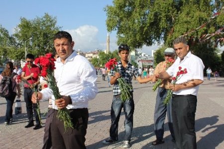 Alperen Ocakları Güllerin Efendisi adına bin karanfil dağıttı