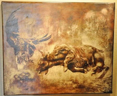 Amasya’da deri üzerine işlenmiş resim sergisi açıldı