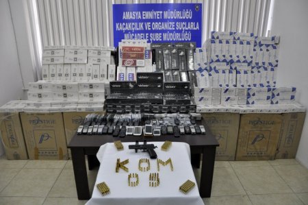 Amasya'da kaçakçılık operasyonu: 67 bin paket kaçak sigara ele geçirildi