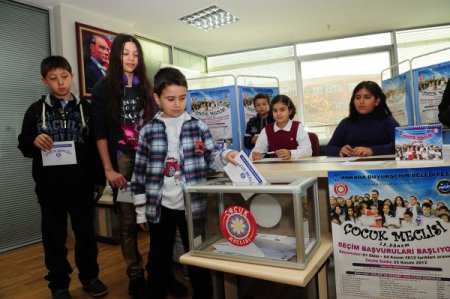 Ankara Büyükşehir Çocuk Meclisi'nde seçim heyecanı yaşandı