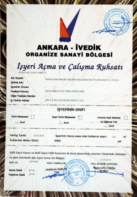 Apraş Kimya, Yenimahalle Belediye Başkanı Yaşar'a Cevap Verdi