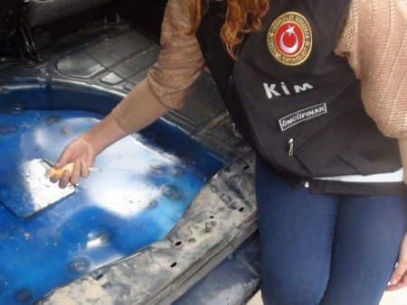 Aracın stepne bölümüne gizlenmiş 110 kanarya ele geçirildi