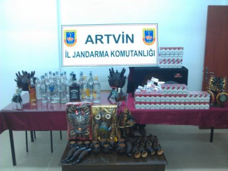 Artvin’de 7 bin 530 paket kaçak sigara ele geçirildi