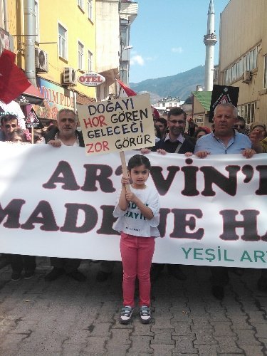 Artvin'de 'Madene Hayır' mitingi