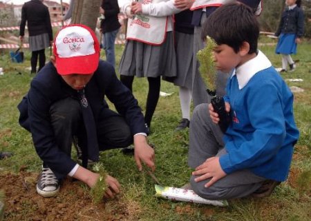 Atatürk İlköğretim Okulu Öğrencileri Fidan Dikti
