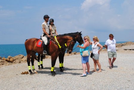 Atlı Jandarmalar Side Antik Kent'te Göreve Başladı