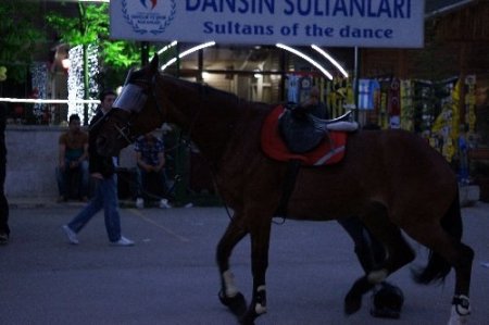 Atlı polis kaza geçirdi