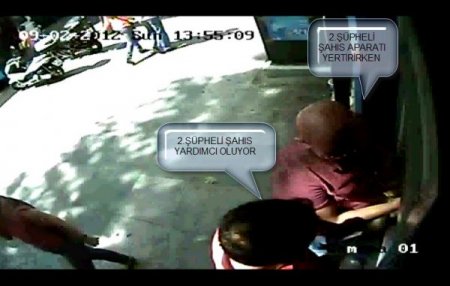 ATM'den hırsızlık güvenlik kamerasında